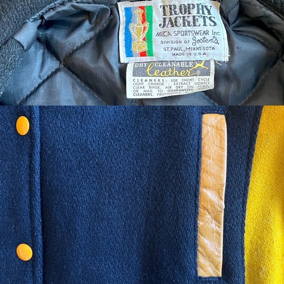 Vintage Varsity Jacket Letterman Wool Leather High School 50s 60s 70s 80s 90s - Picture 6 of 8